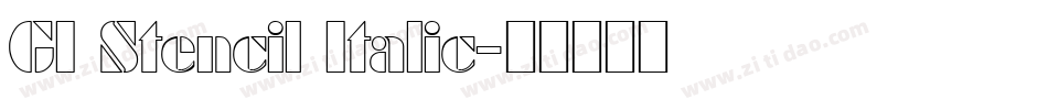 GI Stencil Italic字体转换